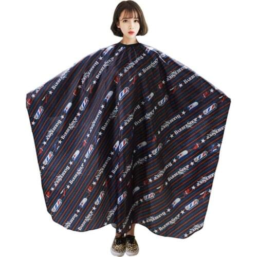 1pc Black Blue Red Stripe Dye Hair Cape Waterproof Nylon Apron Shawl Hairdressing Supplies for Hair Styling Cutting Use