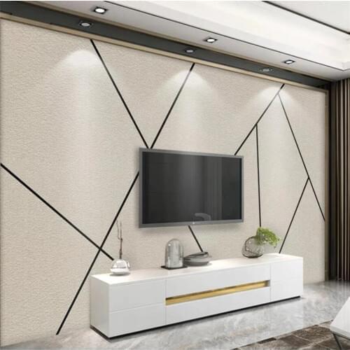 Beibehang Custom wallpaper 3d mural Nordic minimalist personality abstract geometric line square TV wall papers home decor mural