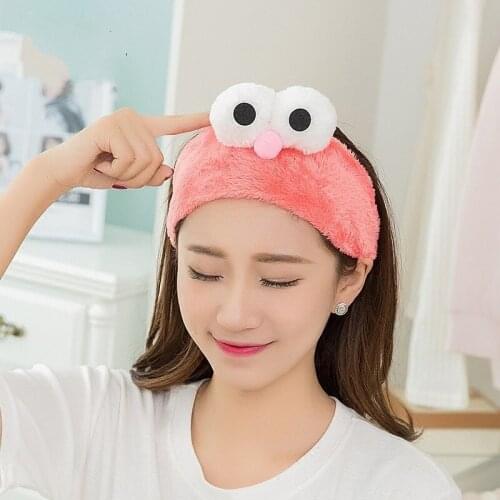 New Cute Big Eyes Headbands hair accessories for women Velvet Headpiece Colorful Rubber Tie For Wash Face Makeup Bath Girls