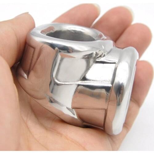 New Stainless Steel Male Scrotum Chastity Belt,Penis Rings,Testis Restraint Cockring Ball Stretcher Adult Sex Toys For Men
