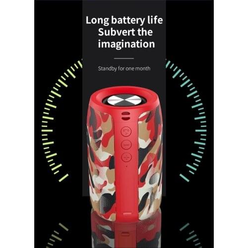 ZEALOTS32 Portable Wireless Bluetooth Speaker Mini HIFI Subwoofer Speaker with fm radio Column Support TF, TWS, USB Flash Drive