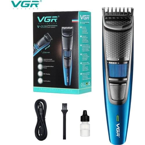 VGR Professional Electric Hair Clipper Rechargeable Beard Hair Clipper Low Noise Full Body Washable Hair Cutter Machine Razor