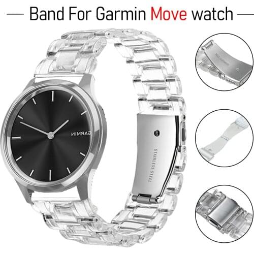 20mm 22mm Transparent Wrist Band for Garmin Move 3 Watch Strap for Garmin Move Style/Luxe Watch Sports Watchband Bracelet Loop