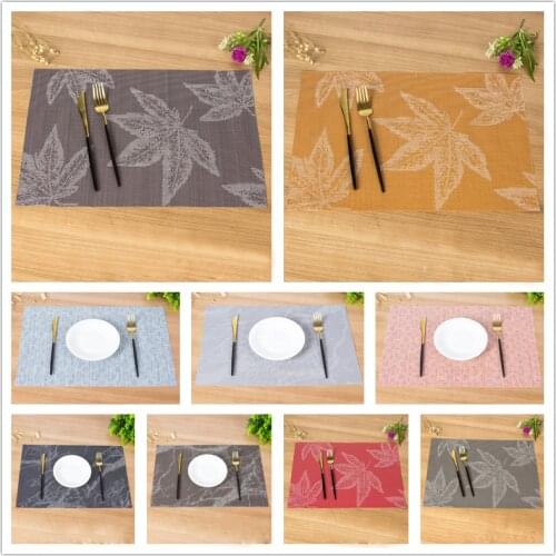 Woven Table pad Mat Non-slip Stain Heat Resistant Kitchen Dining Tablecloth Washable Home Decoration PVC Table Placemats 30x45cm