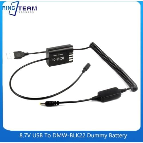 DMW-BLK22 Dummy Battery DMW-DCC17 DC Coupler to 8.7V USB Adapter Spring Cable for Panasonic DC-S5 DC-S5K Lumix S5