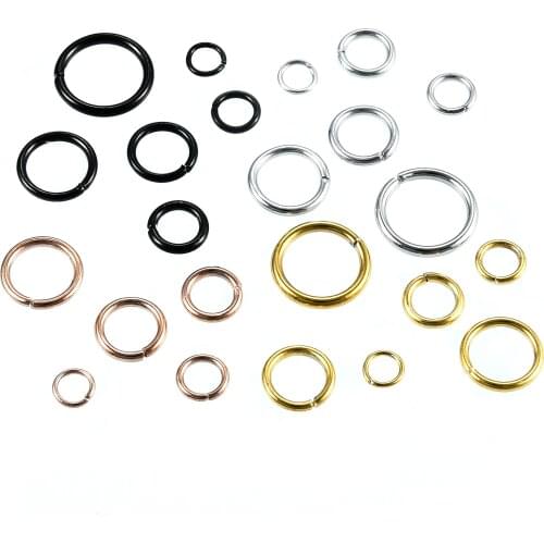 100pcs/lot Stainless Steel Open Jump Rings Direct 4/5/6mm Split Rings Connectors for DIY Ewelry Findings Making