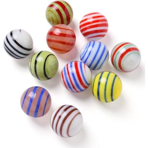 11pcs Glass Ball 20mm Cream Console Game Pinball Machine Cattle Small Marbles Pat Toys Parent-child Machine Beads