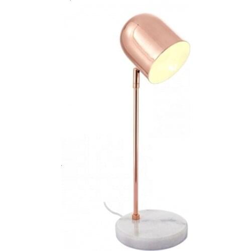 27 Nordic Design Small Marble Base Rose Golden Cheap Luxury E Bedside Table Lamp European For Hotel decoracao para casa