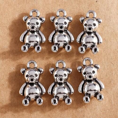 5pcs 13*23mm Charms Cute Alloy Gummy Bear Pendants for Making Nacklaces Earrings Bracelets DIY Handmade Jewelry Findings Crafts