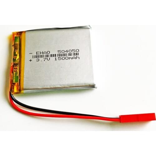 504050 1500mAh JST SYP 2pin 3.7V Lithium Polymer LiPo Rechargeable Battery For Mp3 DVD PAD mobile tablet pc power bank Camera