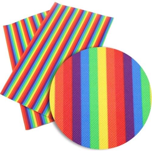 David accessories 20*33cm Litchi Rainbow Faux Leather Fabric for Bows Leather Accessories DIY Handmade Materials,1Yc12075