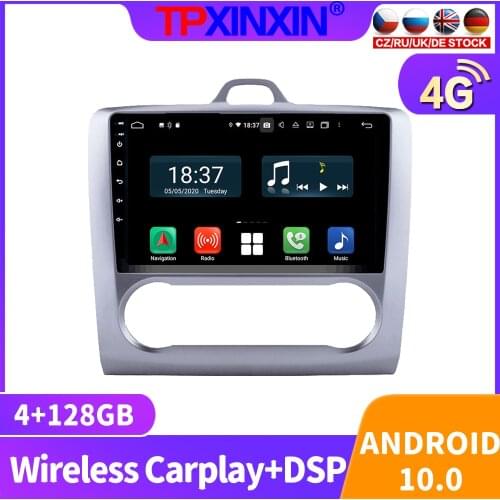 128GB Android 10 For Focus Exi AT 2004 - 2011 Car Radio Multimedia Video Player Navigation Stereo GPS Accessories Auto 2din DVD