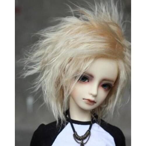 BJD.SD doll suit 1/3 1/4 Uncle size imitation mohair long angel gold soft flesh gold drop water hair doll accessories