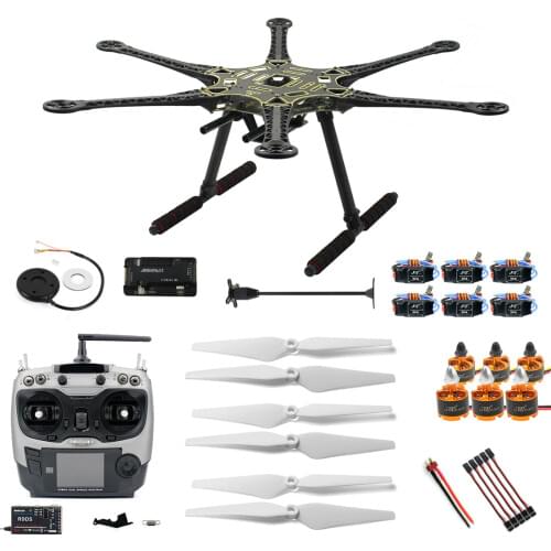 DIY Assembled HMF S550 F550 Upgrade Kit with Landing Gear & APM 2.8 Flight Controller GPS Compass with TX RX No Battery Charger