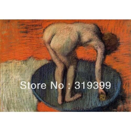 100% handmade Oil Painting Reproduction on Linen Canvas,the-tub by edgar degas ,Free DHL FAST Shipping,Museum quality
