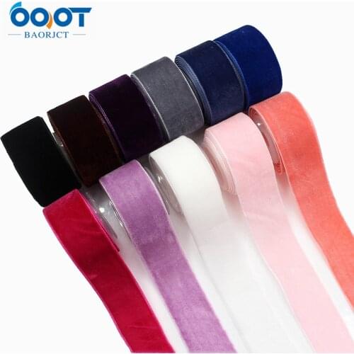 L-20612-554 1"(25mm), 10yards Solid color Flocking Thermal transfer Printed grosgrain,Wedding Party gift packaging DIY materials