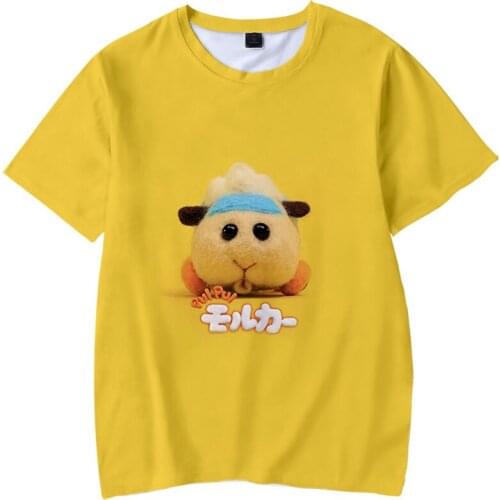 Summer 3D Animation Pui Pui Molcar/Guinea pigs T-shirt Men Women Casual Kids t shirt Fashion Hip Hop Boys Girls Yellow Tees Tops