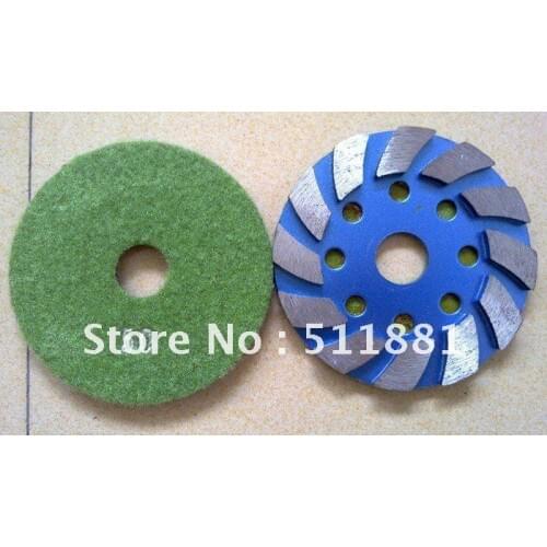 4'' NCCTEC Metal Snip Notches Grinding pad | 100mm concrete stone floor renovation Diamond disk | easy to paste