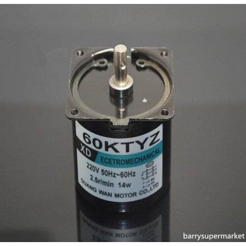 Gear motor synchronous motor sewing machine motor 60KTYZ 2-way CW CCW Reduction servo motor 220V AC 2.5-110RPM