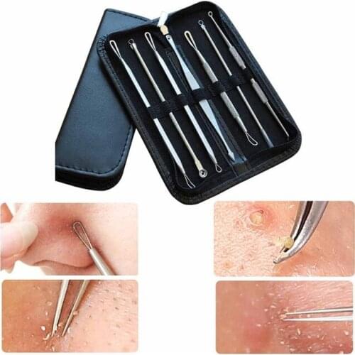 7pcs/lot Women Beauty Pimple Blemish Comedone Acne Needle Extractor Remover Tools Set