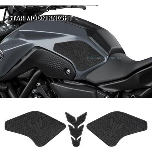 Motorcycle Tank Pad Non-slip Side Fuel Tank Stickers Waterproof Pad Rubber Sticker Traction Pad For Yamaha MT 07 MT07 MT-07 2021