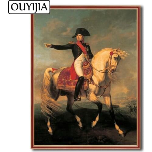 OUYIJIA 5D DIY French Napoleon Militarist Politician Oil Diamond Painting Embroidery Rhinestone Mosaic Cross Stitch Decoration