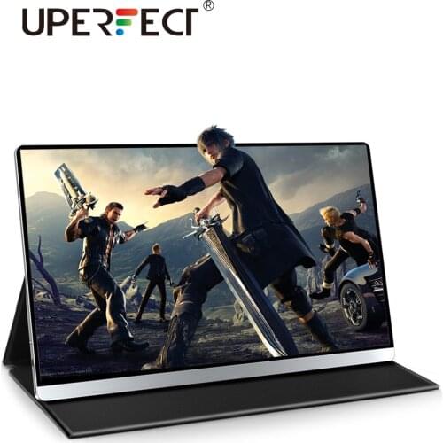 UPERFECT Portable Monitor 15.6 Inch 4K USB C HDMI Computer LCD Display with Speaker for Laptop PC Switch Phone Gaming Screen