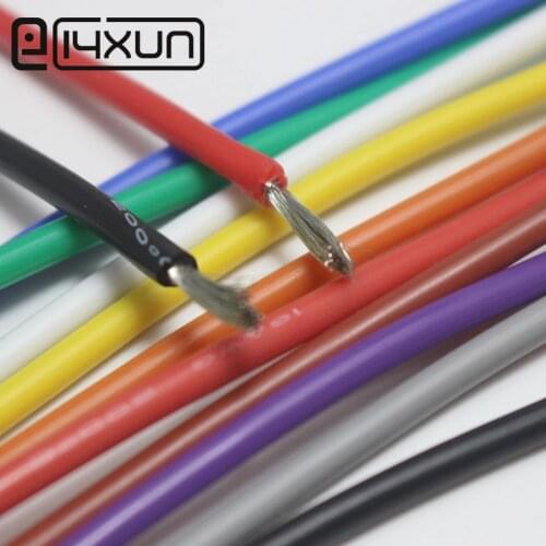 5meters soft high temperature resistant silicone wire 16 18 18 20 22 24 26 28 30AWG high quality silicone wire