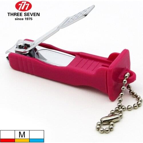 THREE SEVEN/777 Portable Nail Clippers Manicure Cutters Fingernail Scissors Pedicure Nail Tools Boxed Trimmers M-Size
