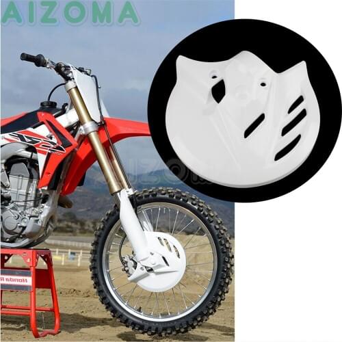 White Motocross Enduro MX Front Brake Disc Rator Cover Guard Protection For Honda CRF250R CRF450R CRF 250/450 R 2013-2017