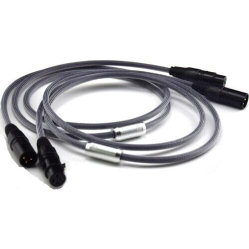 1 Pair Hifi XLR Cable High quailty 3 Pin 2 XLR Male to 2 XLR Female audio cable