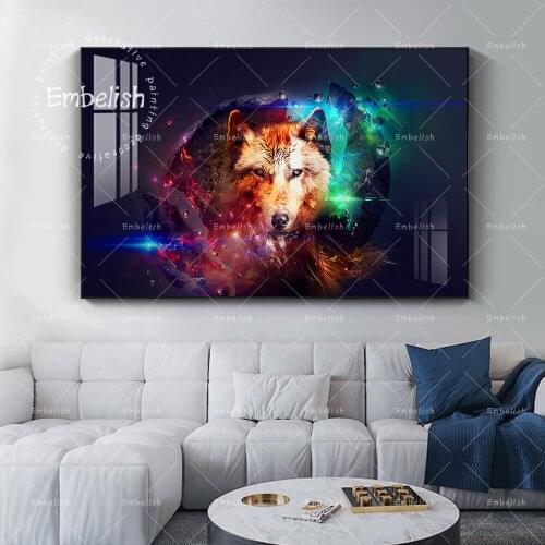 1 Pieces Cool Wild Animal Wolf HD Spray On Canvas Paintings For Living Room Modern Home Decor Pictures Wall Art Posters Artworks