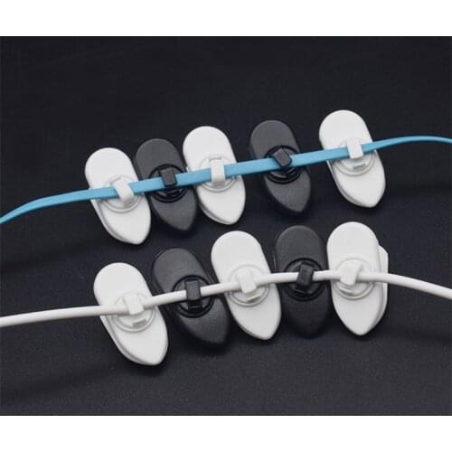 20Pcs Earphone Cable Clip Wire Cord Collar Nip Clamp Holder Mount Headphone Wire Clamp Holder