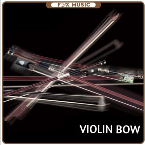 4/4 Full Size Violin Bow Brazilwood/Carbon Fiber/IPE/Pernambuco/Snakewood Violin Bow Well Balance Durable 4/4 Violin Bow