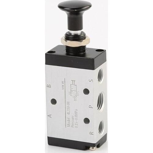 5 way 2 position Pneumatic Solenoid Valve Manual control valve 4R110-06 4R210-06 4R210-08 Port 1/8" 1/4" BSP