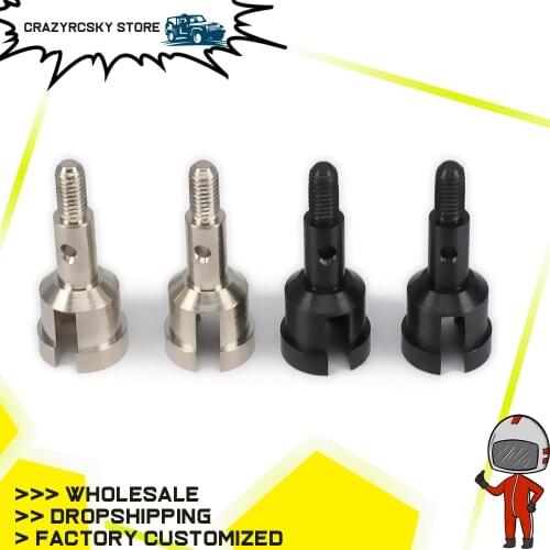 RCAWD 2PCS Black/Silver Metal Steel Wheel Axle Shaft Hop-up C Model Car 1/18 WLtoys A959 A969 A979 K929 Spare Parts