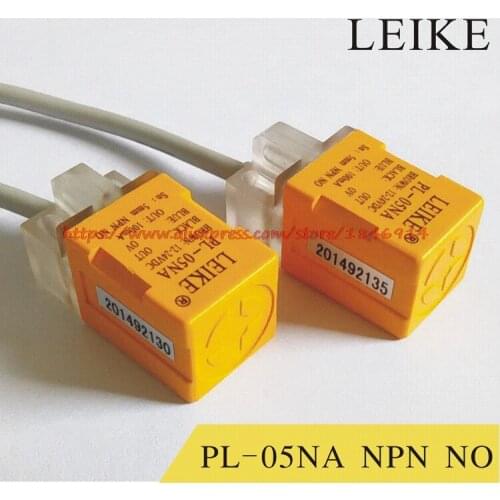 Free shipping PL-05NA square induction DC 24V three line NPN normally open close to switch metal sensor
