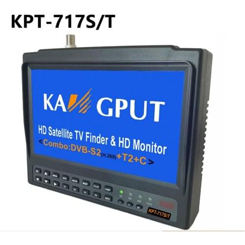 KPT-717S/T DVB-S/S2/T2/C Satfinder Full HD Digital Satellite TV Receiver Finder Meter MPEG-4 Modulator TFT LCD Screen Sat Finder