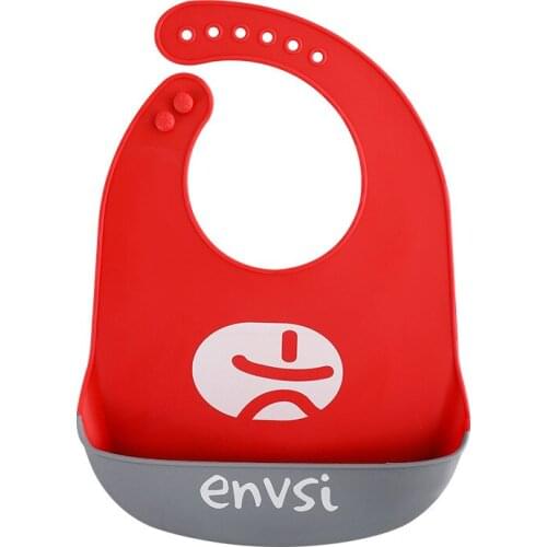 Cartoon Dinosaur Baby Bibs Waterproof BPA Free Silicone Baby Bib With Buttons Toddler Girl Boy Adjustable Baby Feeding Stuff