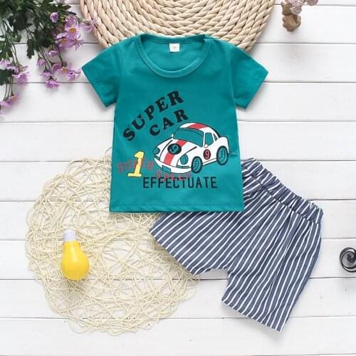 New Kids Tracksuits Summer Children Boys Girls Clothes Baby Cotton Letter T-Shirt+Shorts 2Pcs/set Toddler Fashion Clothing