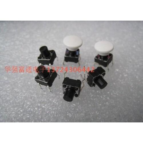 10PCS/LOT Imported Japanese ALPS 6*6*7 switch with cap key switch micro switch line four