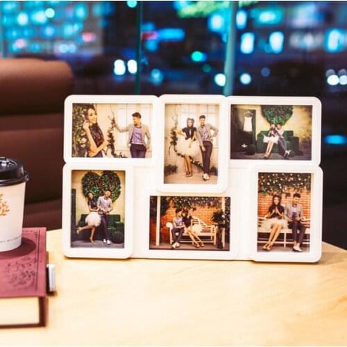 TECHOME 5 inch Six Grids Combination Picture Frame Environmental Protection Creativity Photo Frame