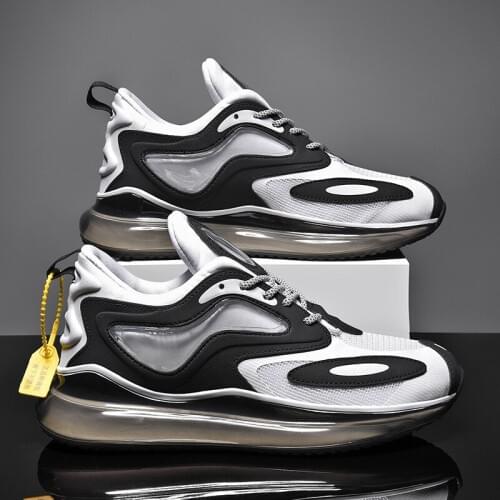 Autumn And Winter Sneakers New Stitching Air-Cushion Sneakers Men Casual Shoes Flat Anti-Slip Outdoor Trainer Shoe 39-46