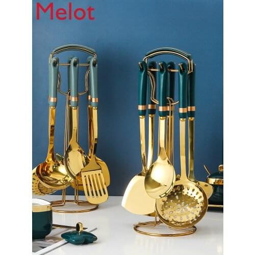 Spatula Household Kitchen Set Shovel Ladel Stainless Steel 7-Piece Kitchen Ware Set Household Kitchen Tools Accessories Funnel