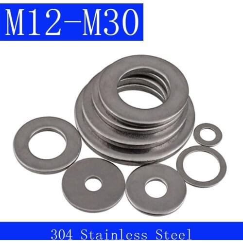 M12 M14 M16 M18 M20 M22 M24 M27 M30 304 Stainless Steel Flat Plain Washers DIN 125