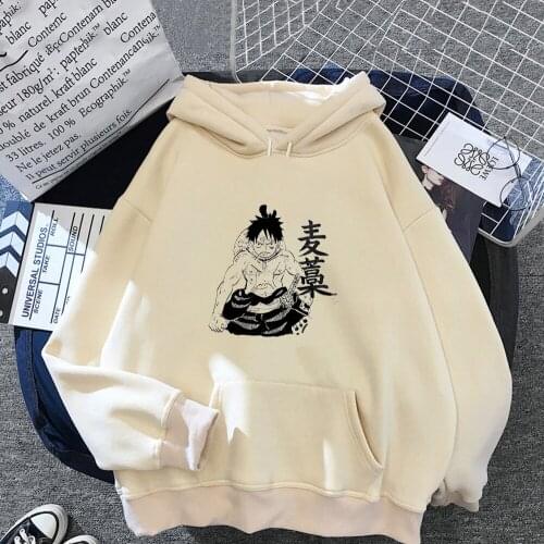 Fashion Hoodie Men Manga Anime One Piece Cartoon Luffy Zoro Graphic Hoodies Women Sweatshirt Sweater Male Autumn Hip Hop Tops