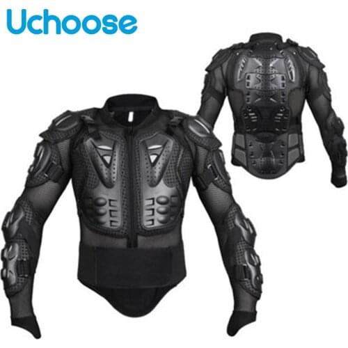 UCHOOSE Motorcycle Jacket Men Full Body Motorcycle Armor Motocross Racing Moto Jacket Riding Motorbike Protection Size S-5XL