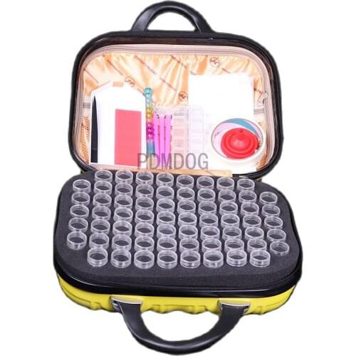 New 132 Bottles Diamond Painting Storage Box Tool Diamond Embroidery Accessories Hand Bag Zipper Container With 20pcs tools