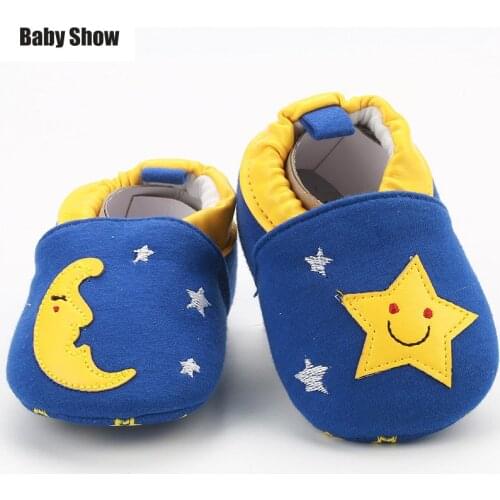 Baby shoes toddler shoes Comfortable and Slip-On Baby Crib Shoes soft sole pure cotton baby toddler for new born first walkers