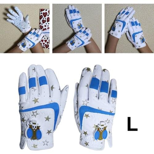 1Pair Kids' Chilrren Golf Gloves Left Right Handed Leather Professional